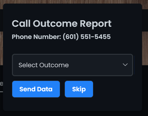 call outcome report